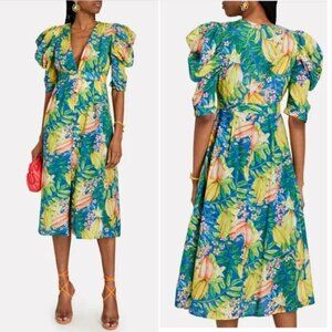 Farm Rio Women’s‎ Star Fruits Puff Sleeve Midi Dress